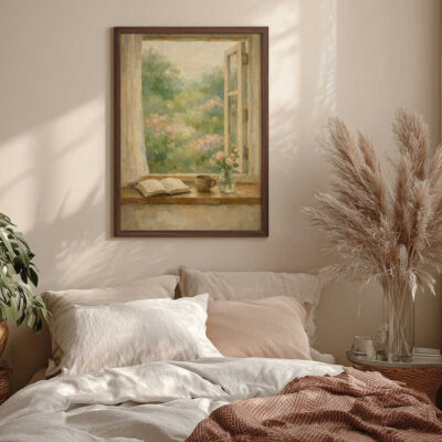 Cottagecore Open Window Wall Art