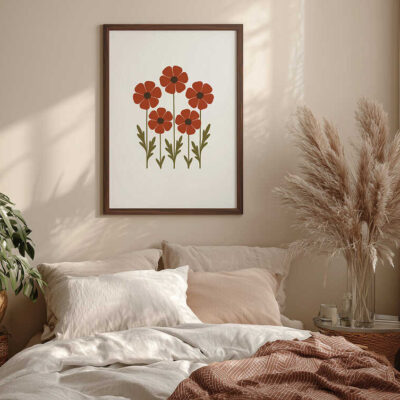 Poppy Flower Art