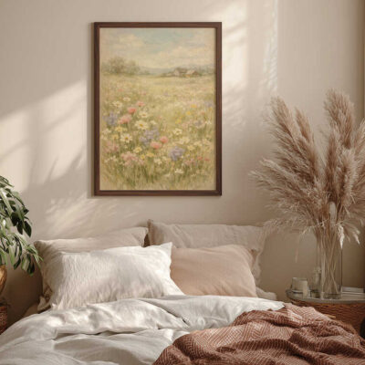 Vintage Wildflower Field Wall Art